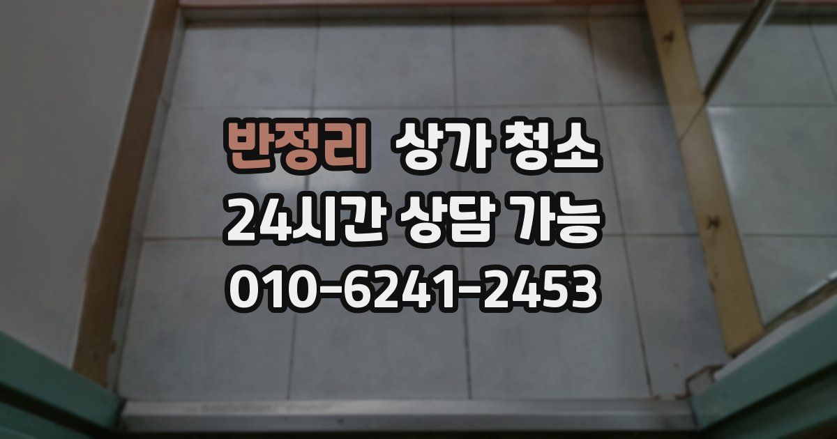 반정리 상가 청소