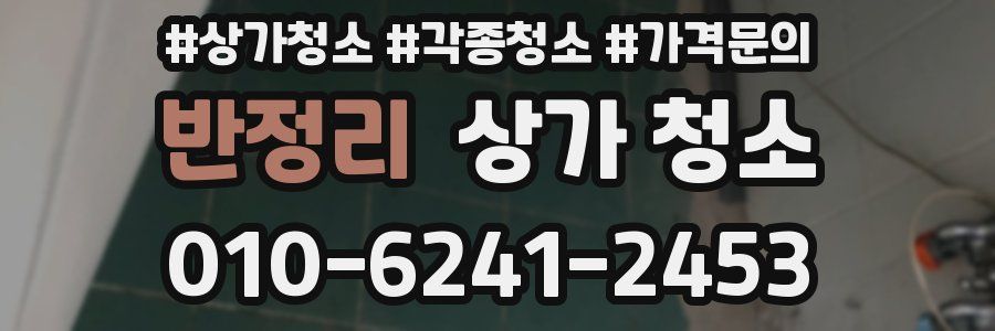 반정리 상가 청소