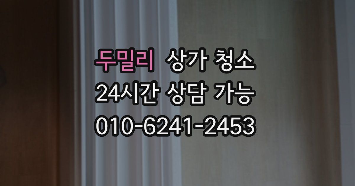 두밀리 상가 청소