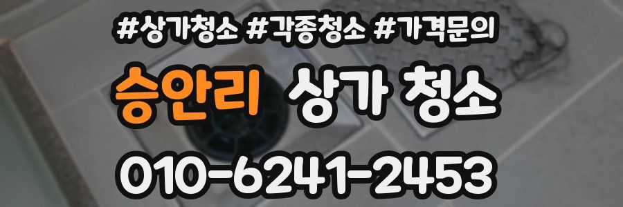 승안리 상가 청소