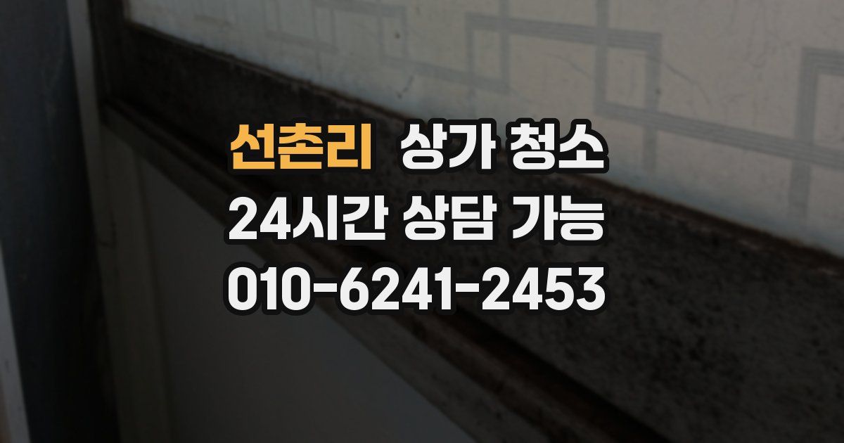 선촌리 상가 청소