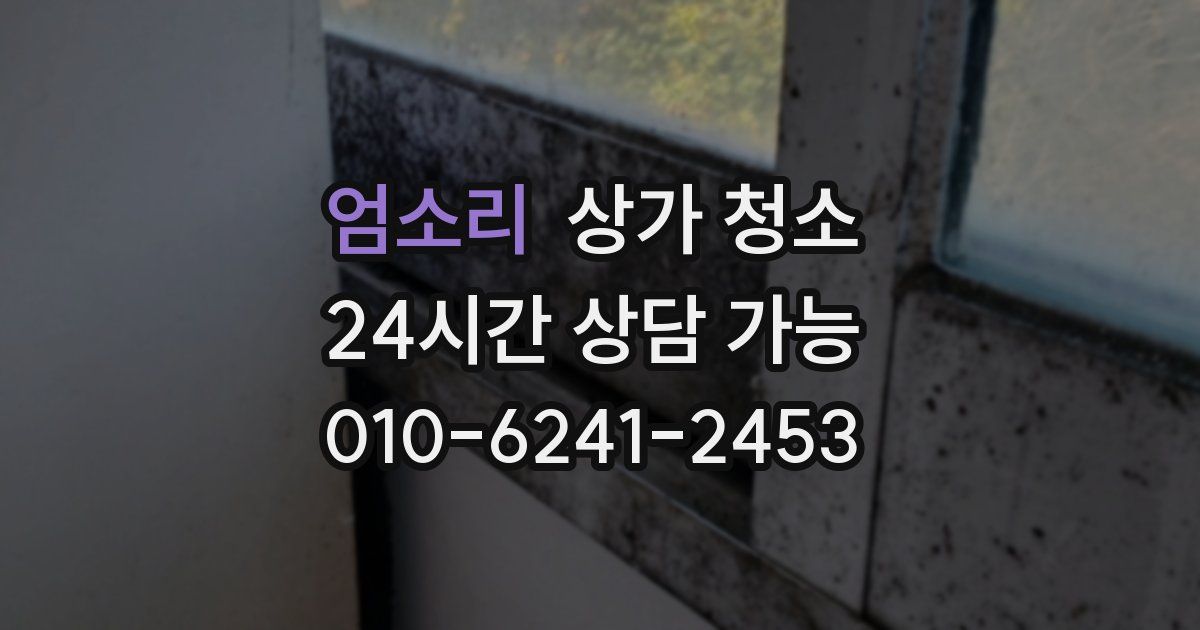 엄소리 상가 청소