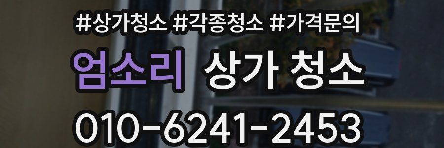 엄소리 상가 청소