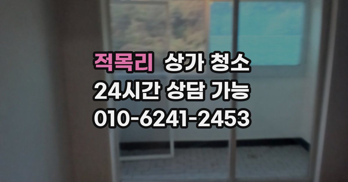 적목리 상가 청소