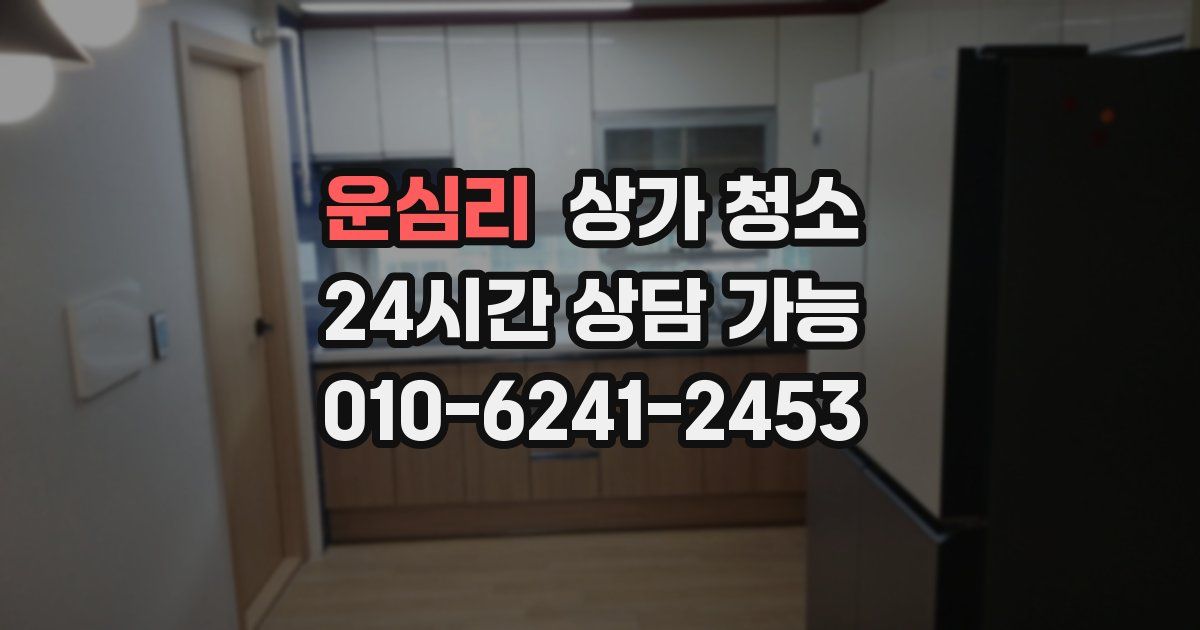 운심리 상가 청소