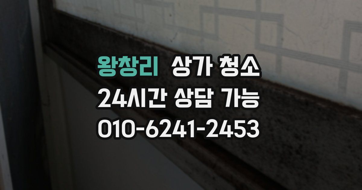 왕창리 상가 청소
