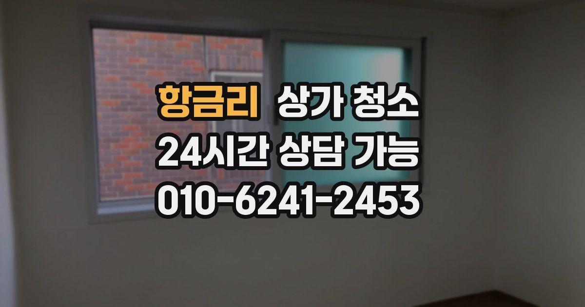 항금리 상가 청소