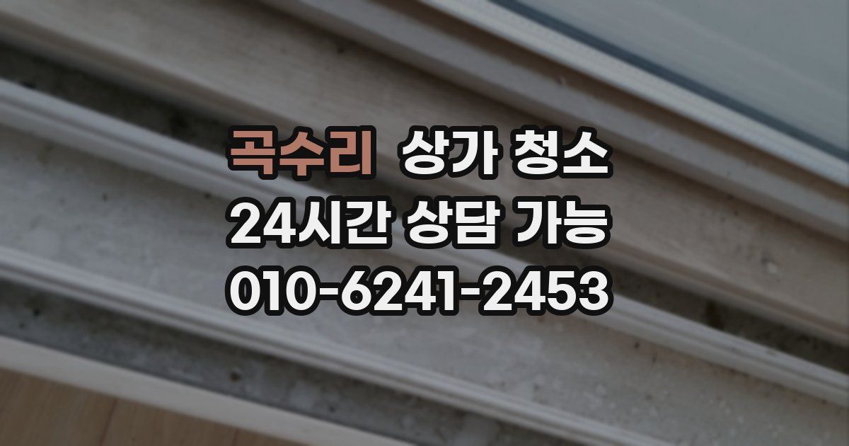 곡수리 상가 청소