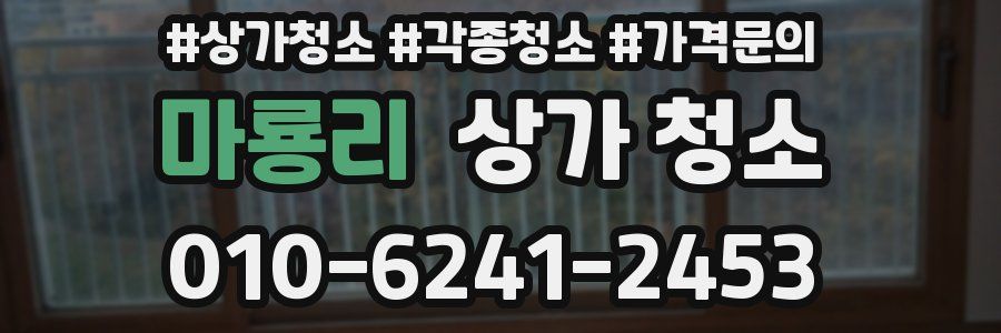 마룡리 상가 청소