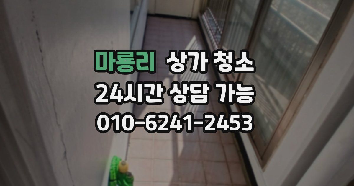 마룡리 상가 청소