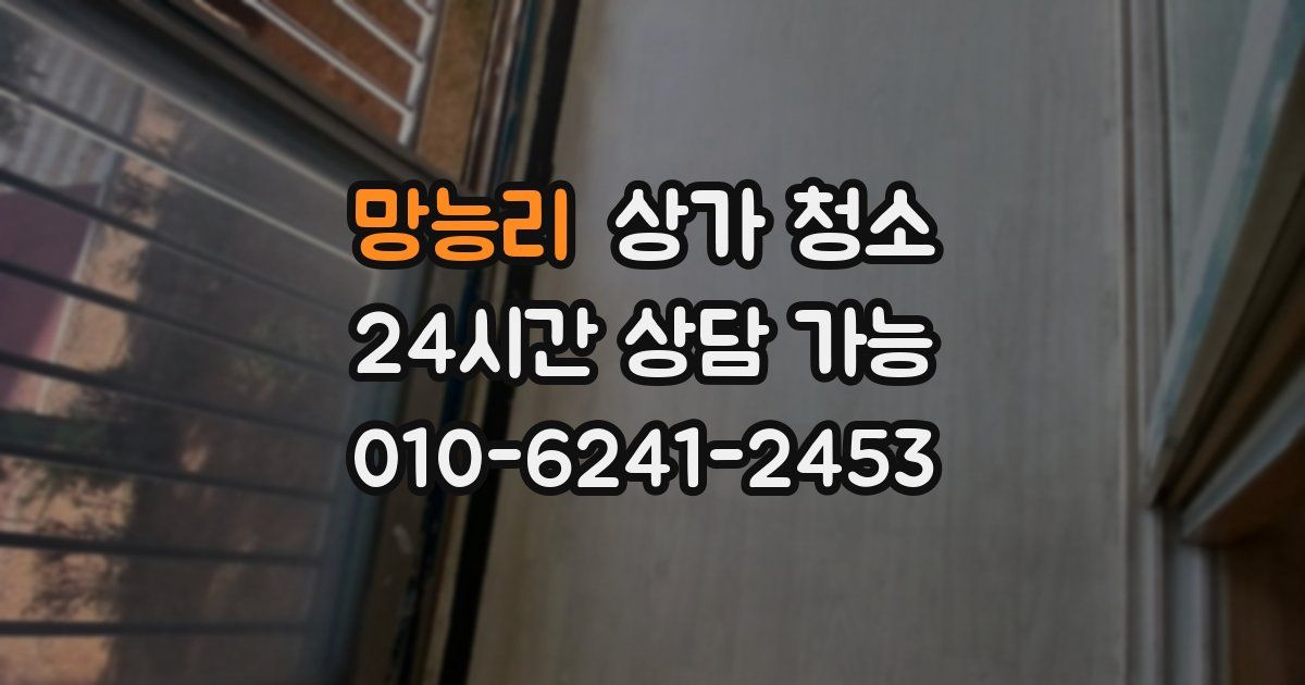 망능리 상가 청소