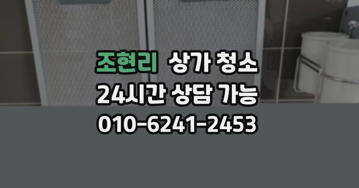 조현리 상가 청소