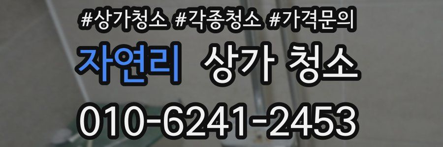 자연리 상가 청소