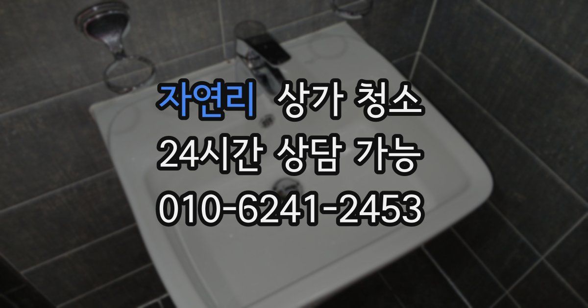 자연리 상가 청소