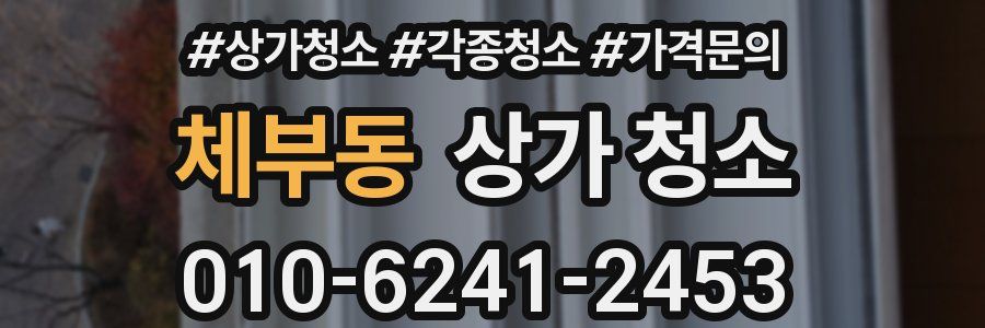 체부동 상가 청소