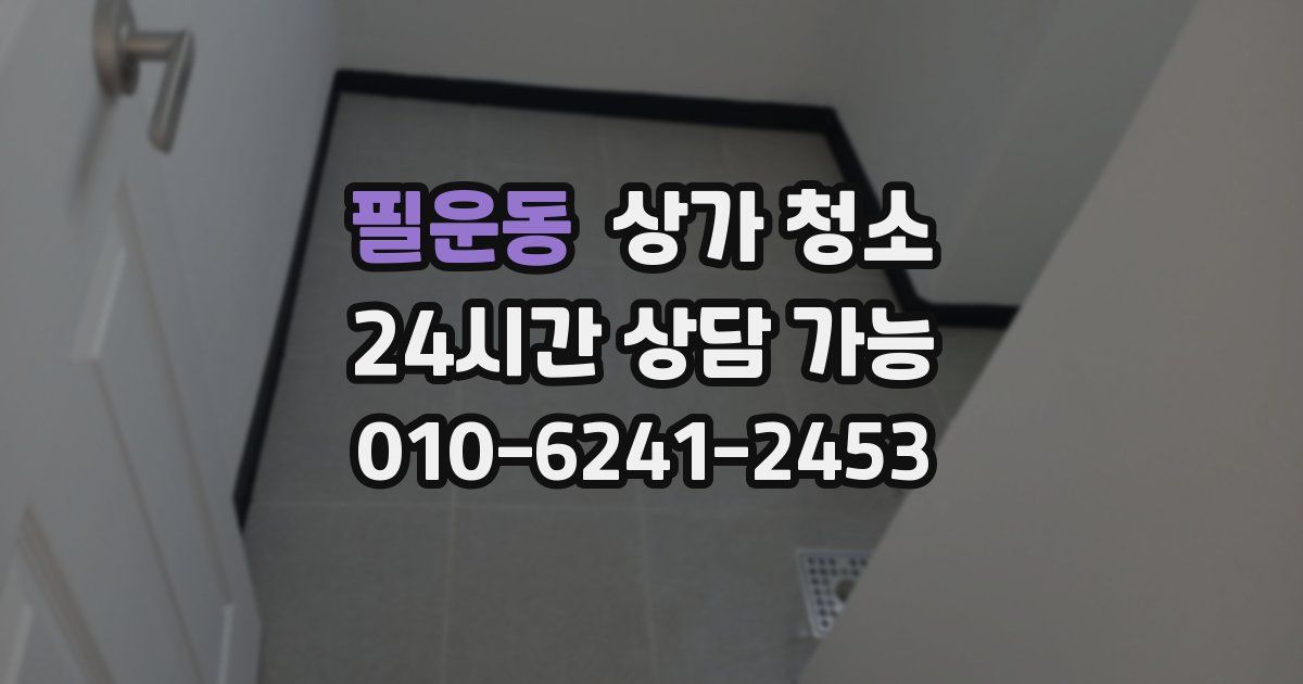 필운동 상가 청소