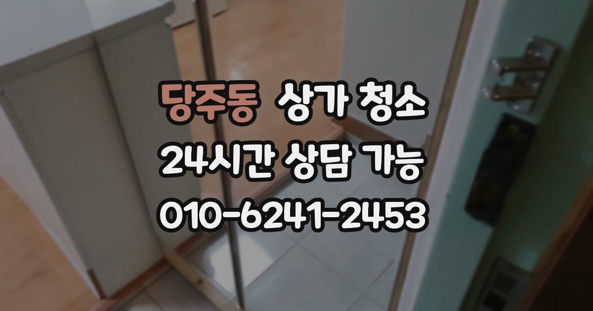 당주동 상가 청소