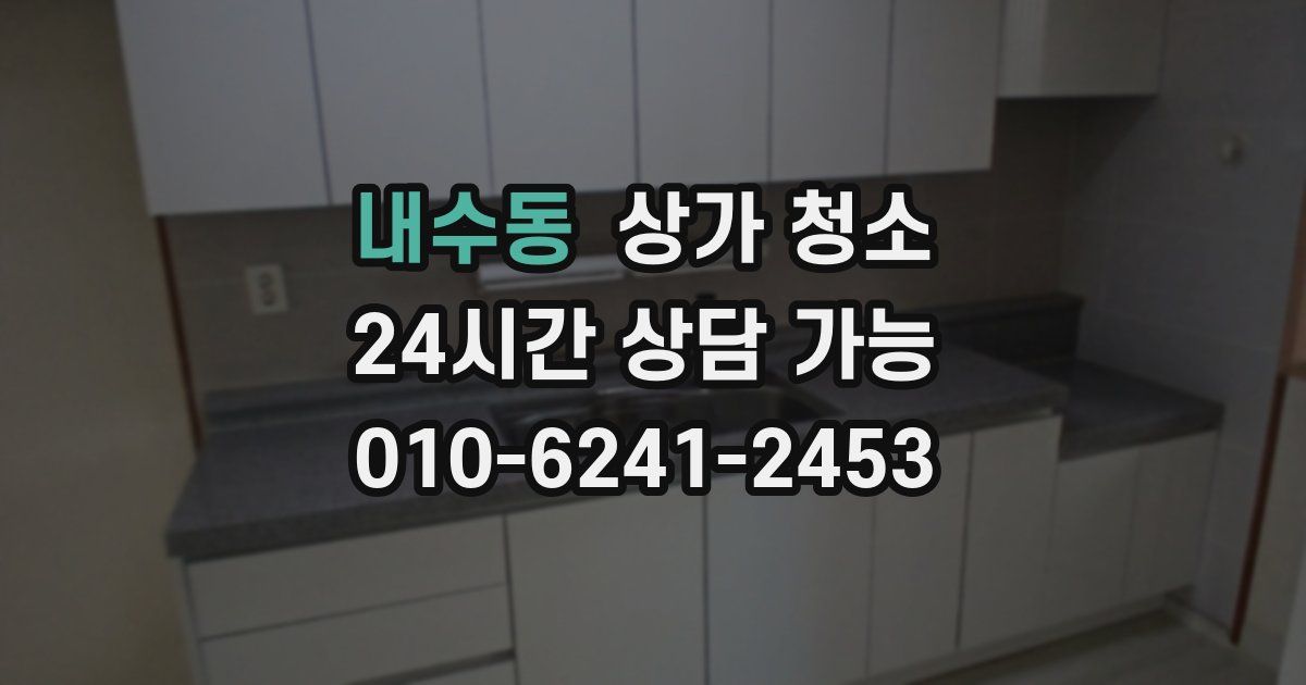 내수동 상가 청소