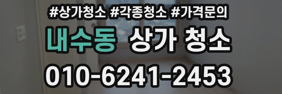 내수동 상가 청소