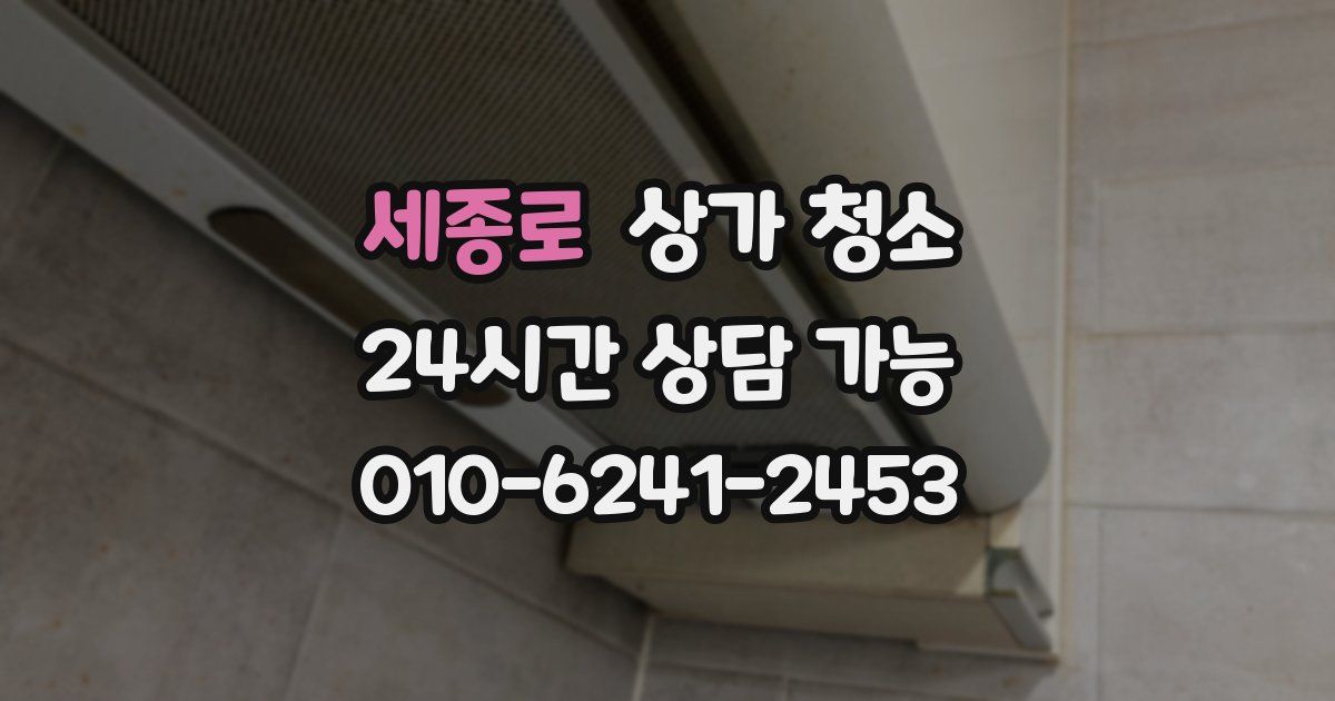 세종로 상가 청소