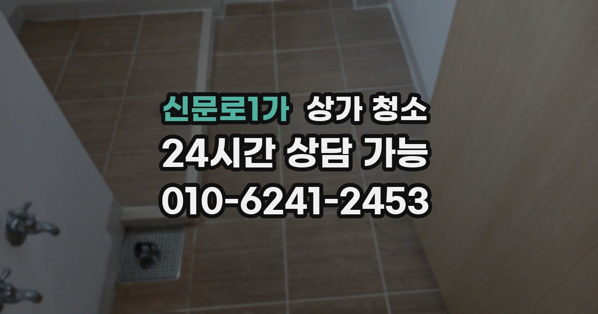 신문로1가 상가 청소