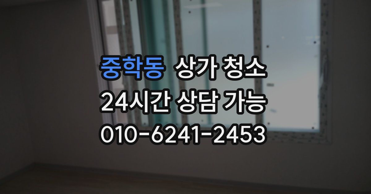 중학동 상가 청소
