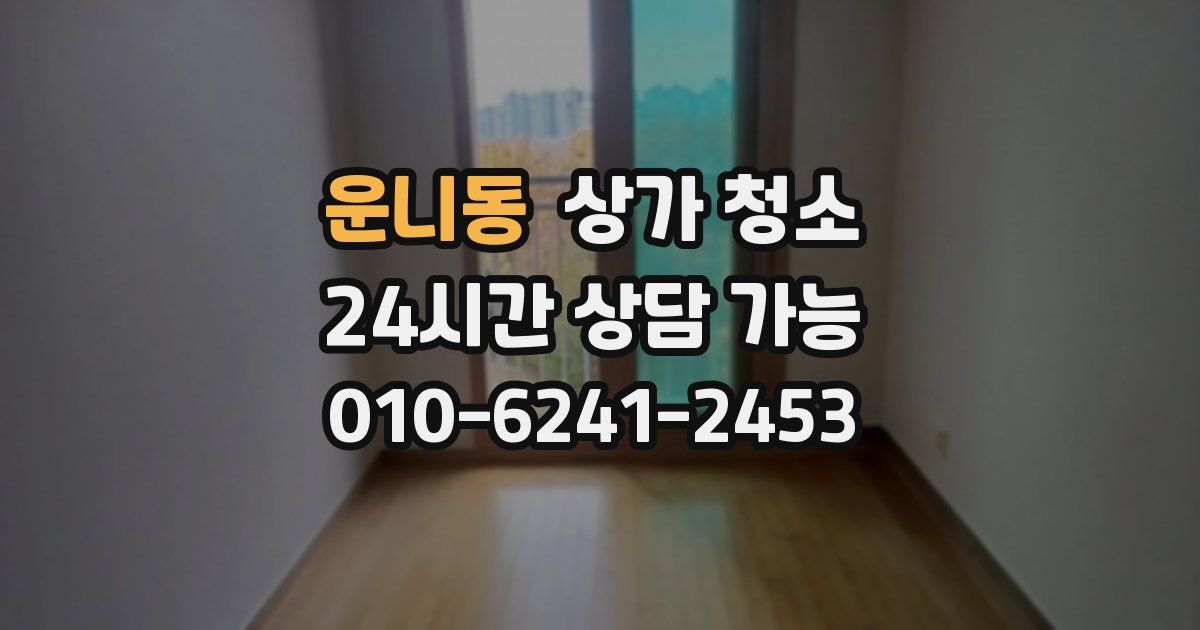 운니동 상가 청소