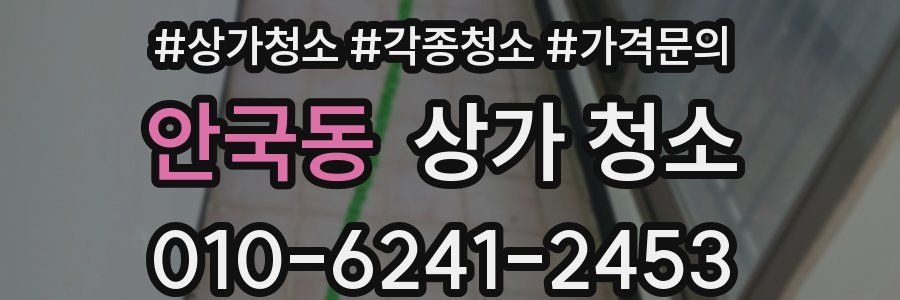 안국동 상가 청소