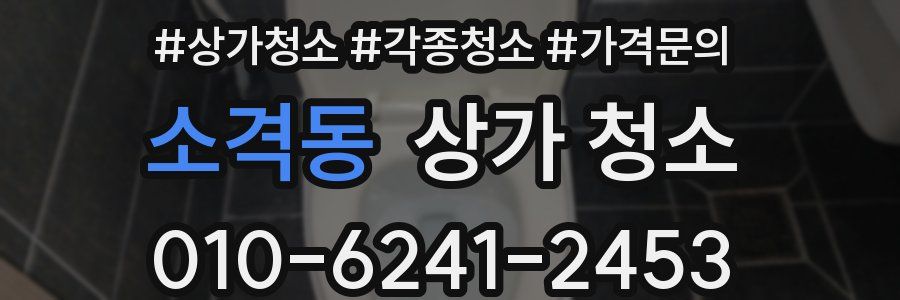 소격동 상가 청소