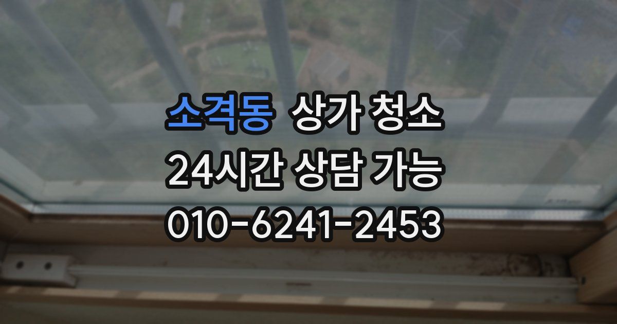 소격동 상가 청소