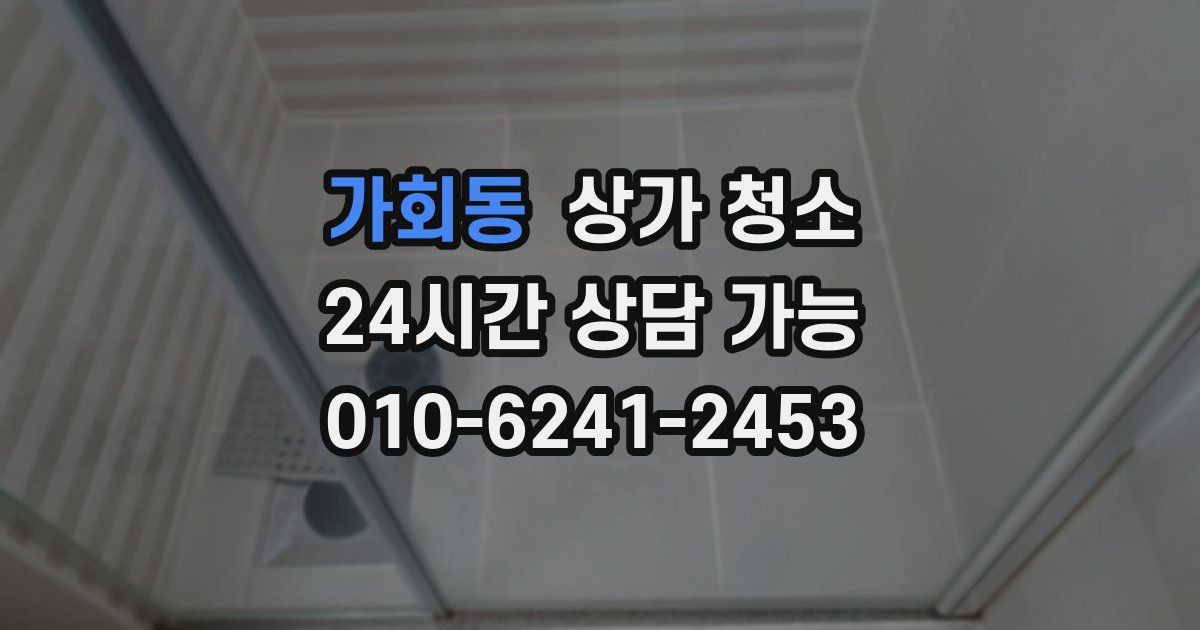 가회동 상가 청소
