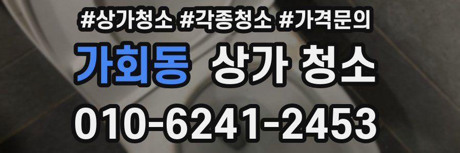 가회동 상가 청소