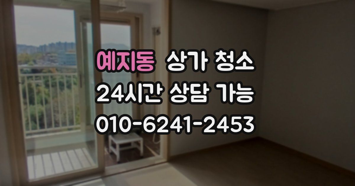예지동 상가 청소