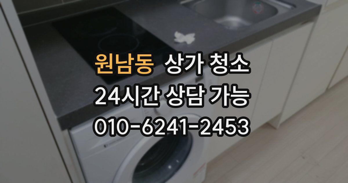 원남동 상가 청소