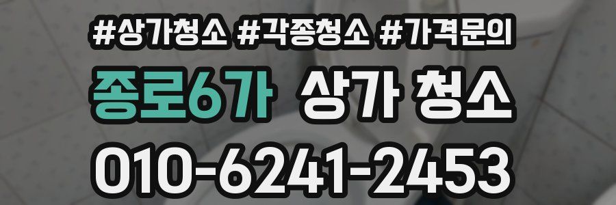 종로6가 상가 청소