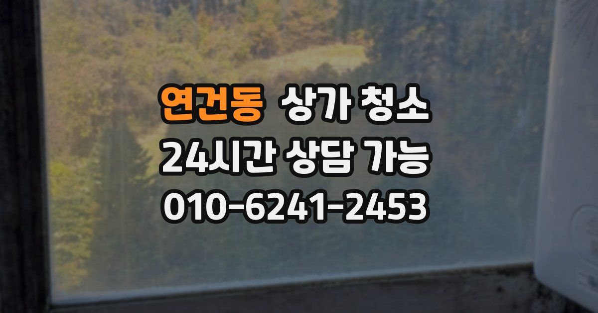 연건동 상가 청소