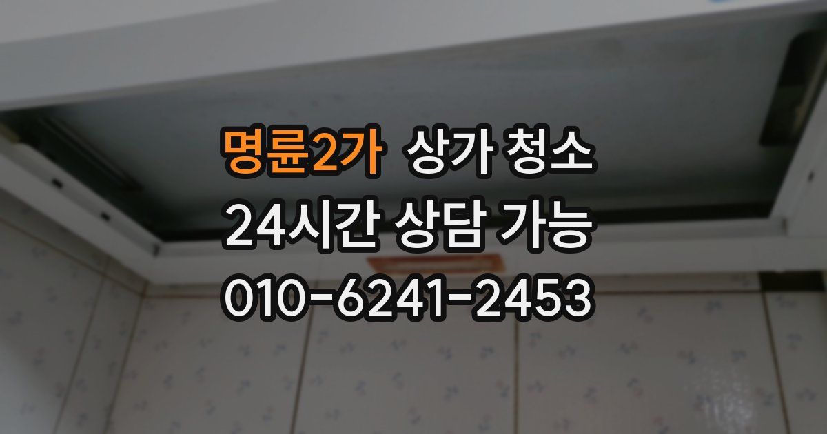 명륜2가 상가 청소