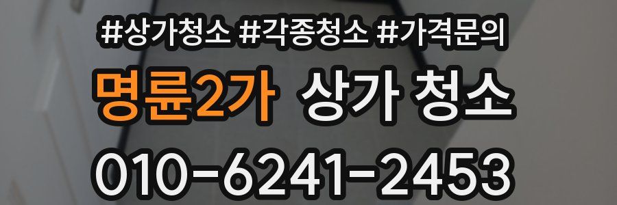 명륜2가 상가 청소
