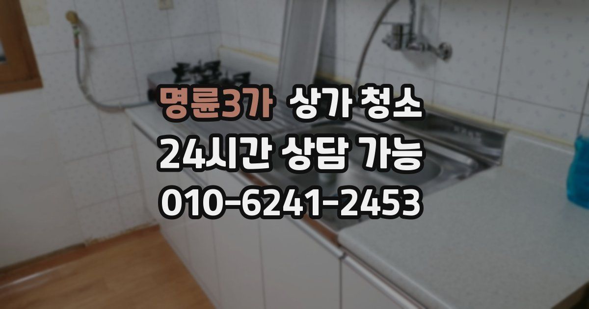 명륜3가 상가 청소
