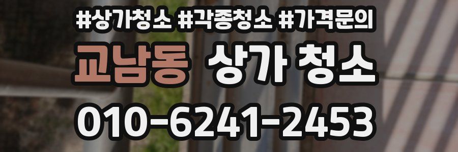 교남동 상가 청소