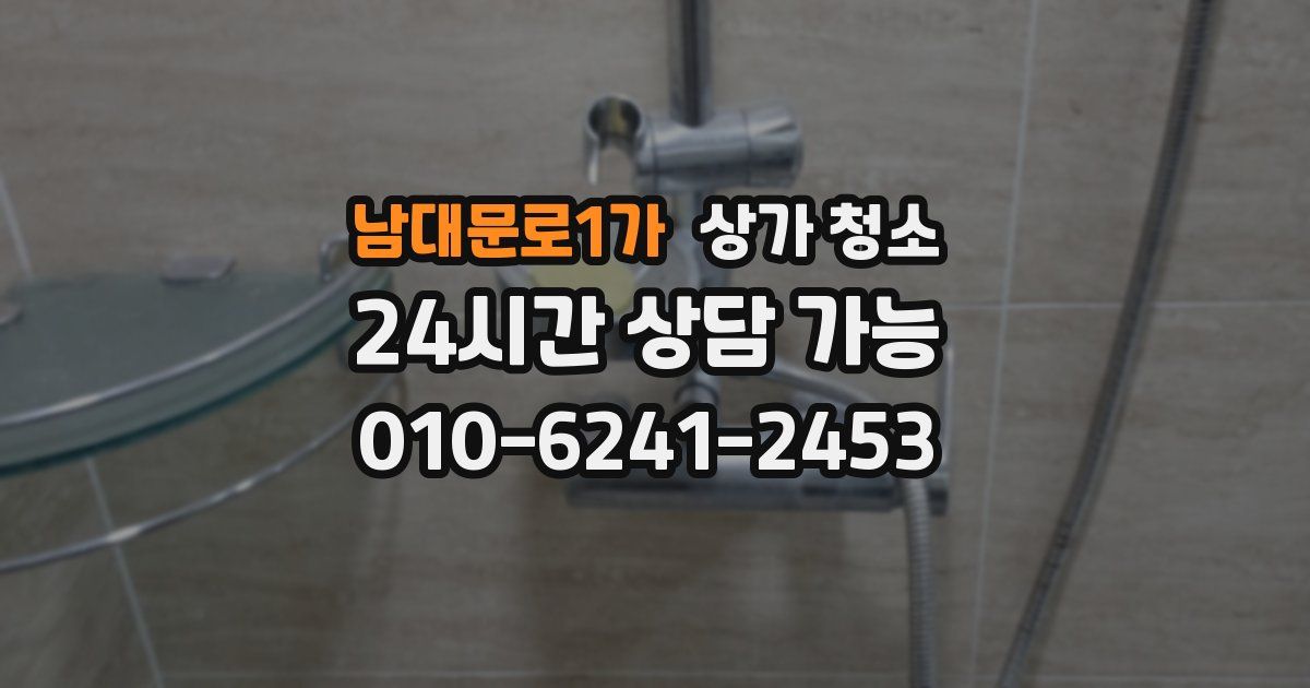 남대문로1가 상가 청소