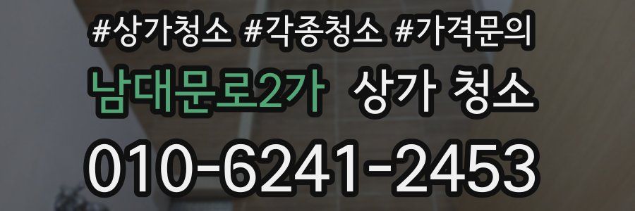 남대문로2가 상가 청소