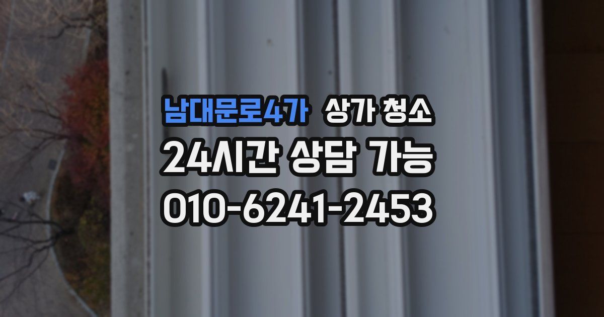 남대문로4가 상가 청소