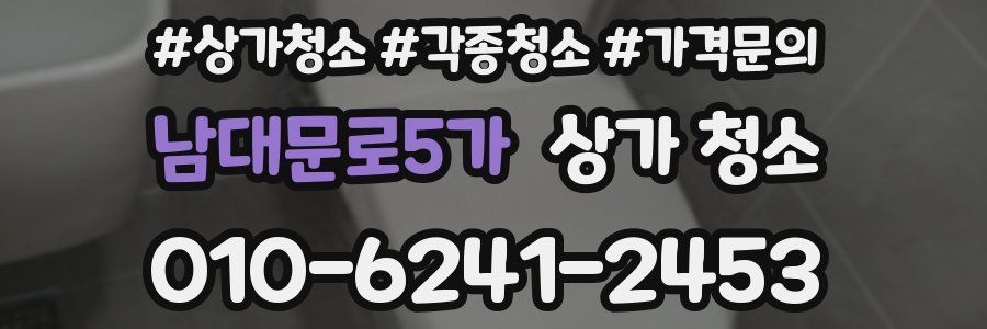 남대문로5가 상가 청소