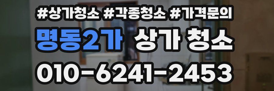 명동2가 상가 청소