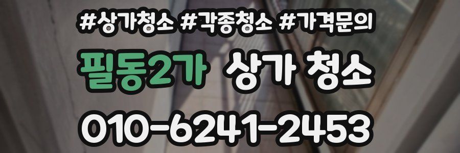 필동2가 상가 청소