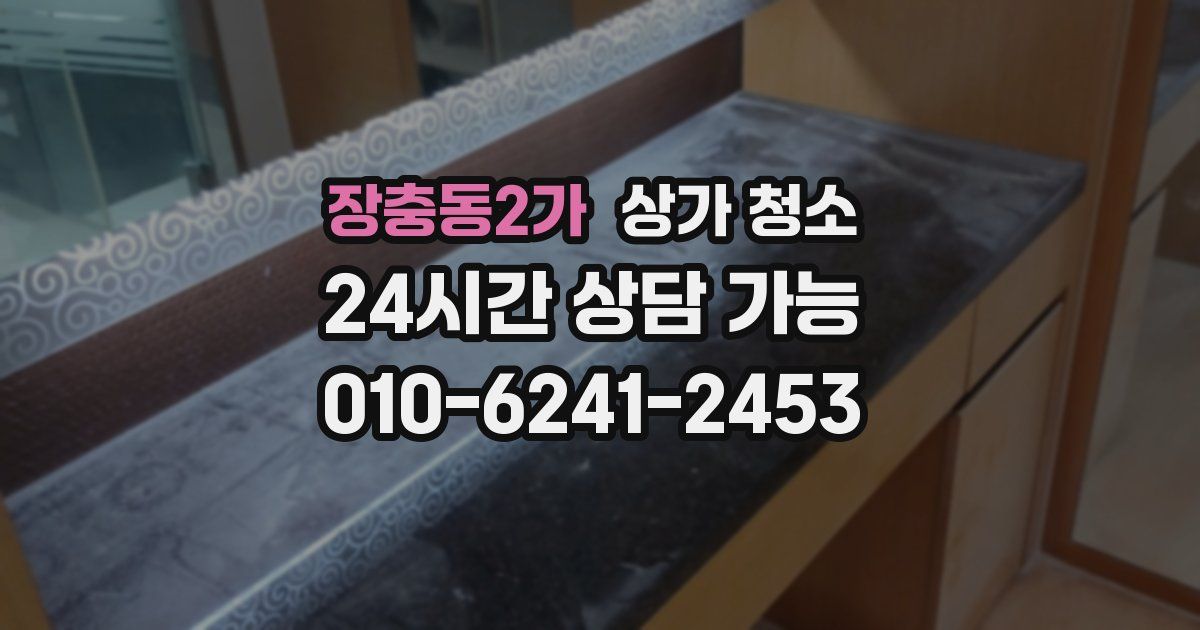장충동2가 상가 청소