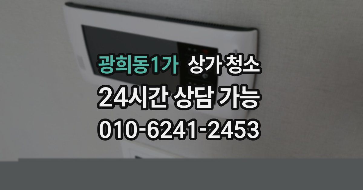 광희동1가 상가 청소