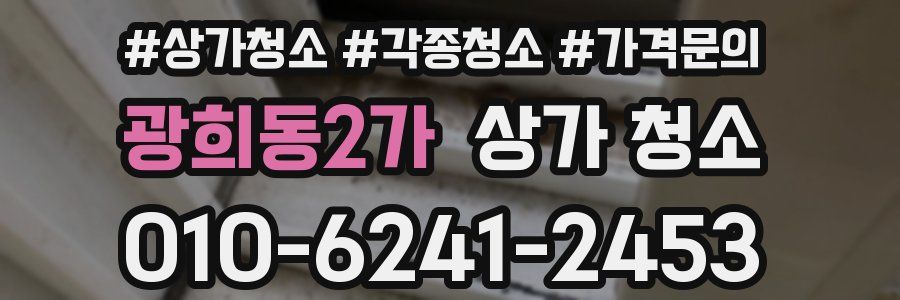 광희동2가 상가 청소