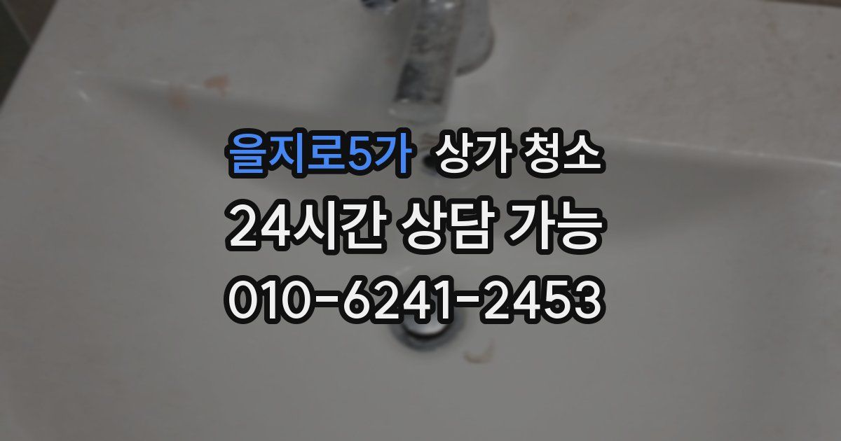 을지로5가 상가 청소